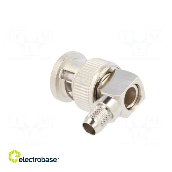 Plug | BNC | male | angled 90° | 75Ω | soldering,crimped | for cable фото 4