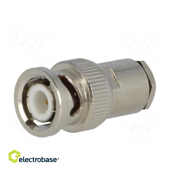 Plug | BNC | male | straight | 50Ω | RG58 | clamp,crimped | for cable image 2