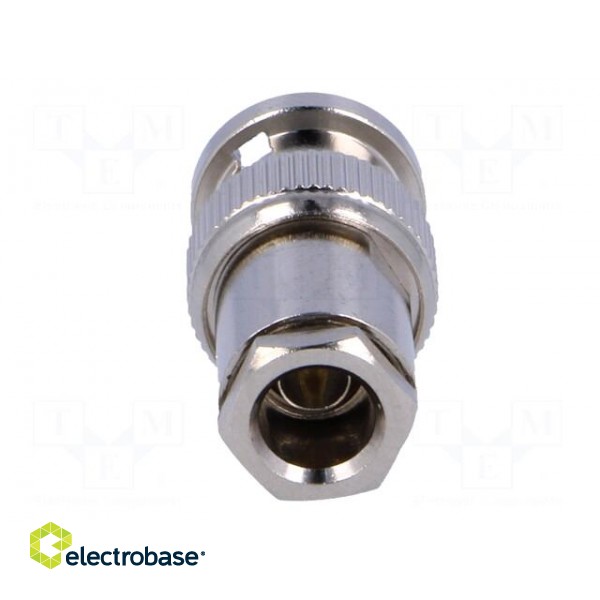 Plug | BNC | male | straight | 75Ω | RG59 | clamp,crimped | for cable | PTFE paveikslėlis 5