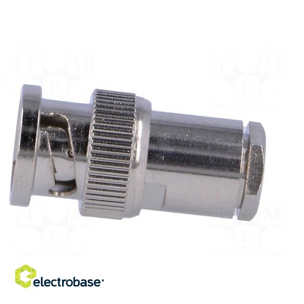Plug | BNC | male | straight | 75Ω | RG59 | clamp,crimped | for cable | PTFE image 3