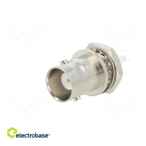 Socket | BNC | female | straight | 50Ω | soldering | PTFE | silver plated image 3