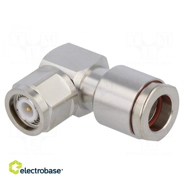 Plug | TNC | male | angled 90° | 50Ω | CNT-400 | clamp | for cable image 1