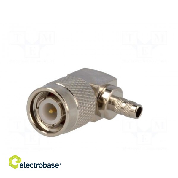 Plug | TNC | male | angled 90° | 50Ω | crimped | for cable | POM | Vswr: 1.35 image 2
