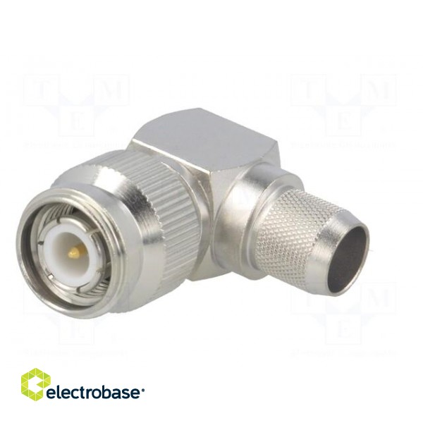 Plug | TNC | male | angled 90° | 50Ω | H1000,RG213 | soldering,crimped image 2
