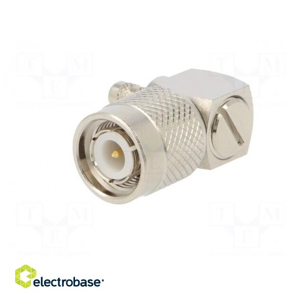 Plug | TNC | male | angled 90° | 50Ω | soldering,crimped | for cable | POM image 3