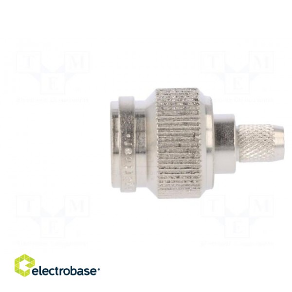 Plug | TNC | male | straight | 50Ω | crimped | for cable | teflon image 3