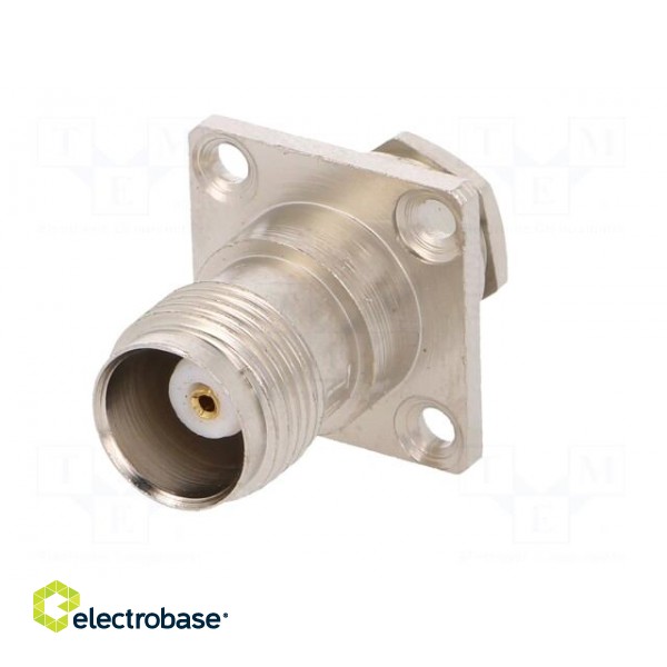 Socket | TNC | female | 50Ω | RG58 | clamp | for panel mounting | PTFE image 2