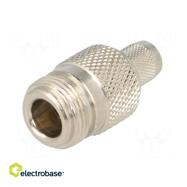 Plug | N | female | straight | 50Ω | H1000 | crimped | for cable | PTFE image 2