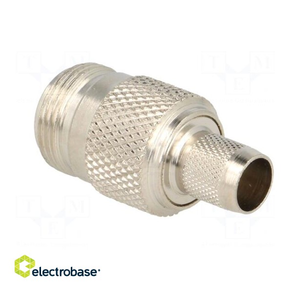 Plug | N | female | straight | 50Ω | H1000 | crimped | for cable | PTFE image 4