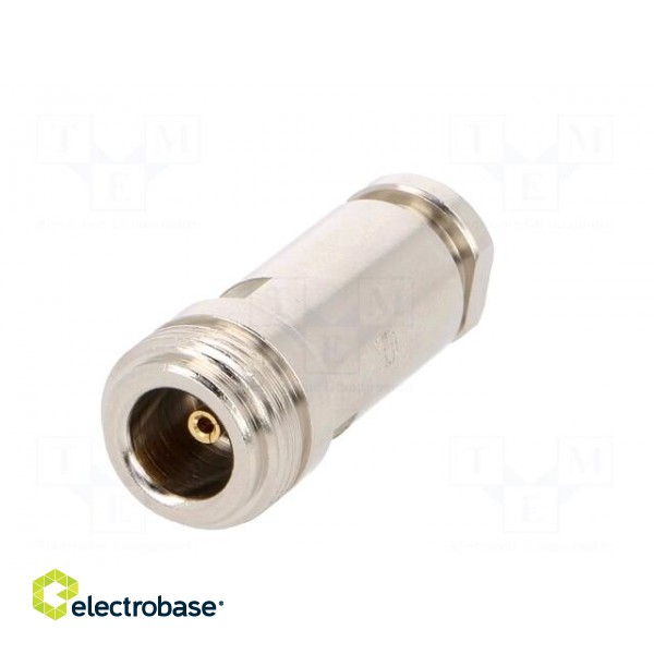 Plug | N | female | straight | 50Ω | RG58 | clamp | for cable | teflon image 2
