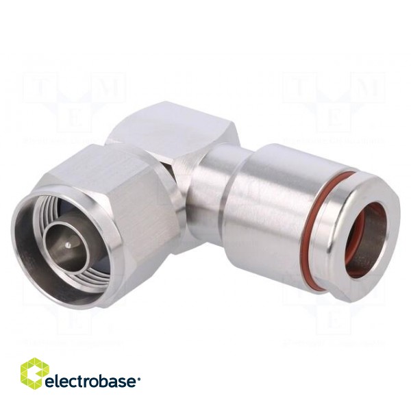 Plug | N | male | angled 90° | 50Ω | CNT-300 | clamp | for cable фото 1