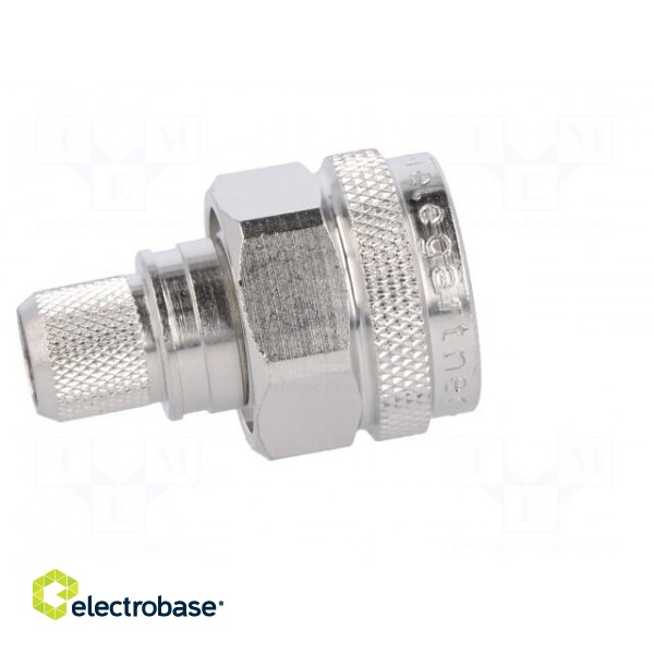 Plug | N | male | straight | 50Ω | RG214 | crimped | for cable | PTFE image 7