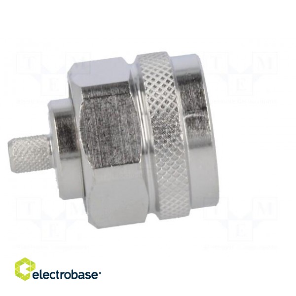 Plug | N | male | straight | 50Ω | RG223,RG400 | crimped | for cable image 7