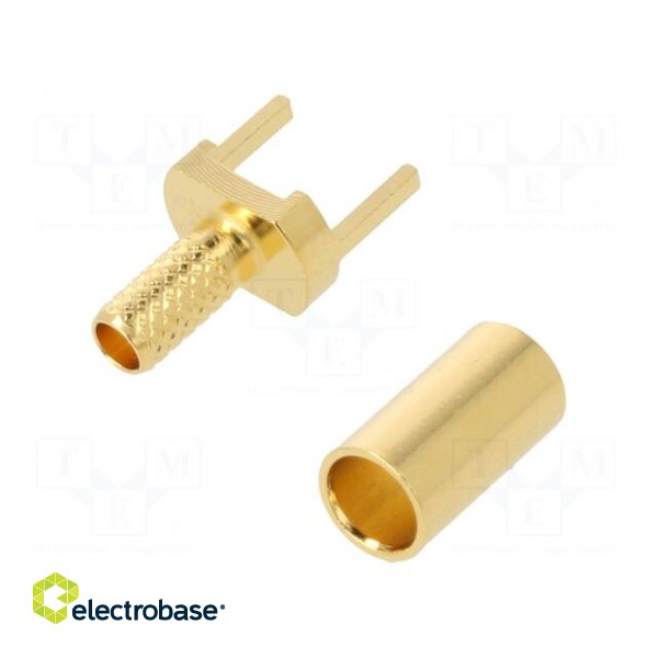 Socket | coaxial | straight | THT | on PCBs | -40÷80°C | Mat: brass image 1