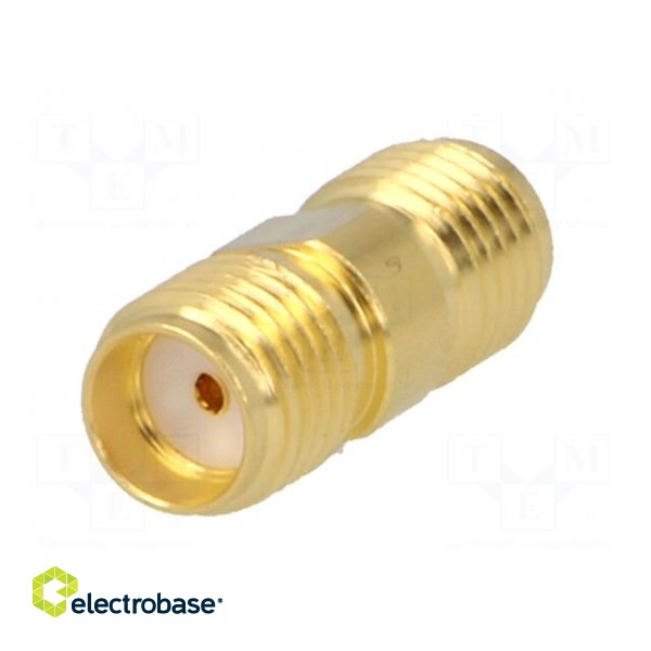 Coupler | SMA female,both sides | straight | 50Ω | PTFE | gold-plated image 2