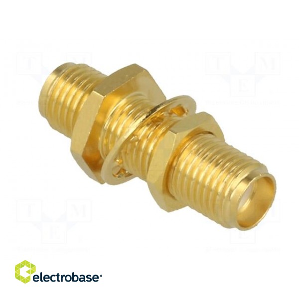 Coupler | SMA female,both sides | straight | 50Ω | PTFE | gold-plated image 4