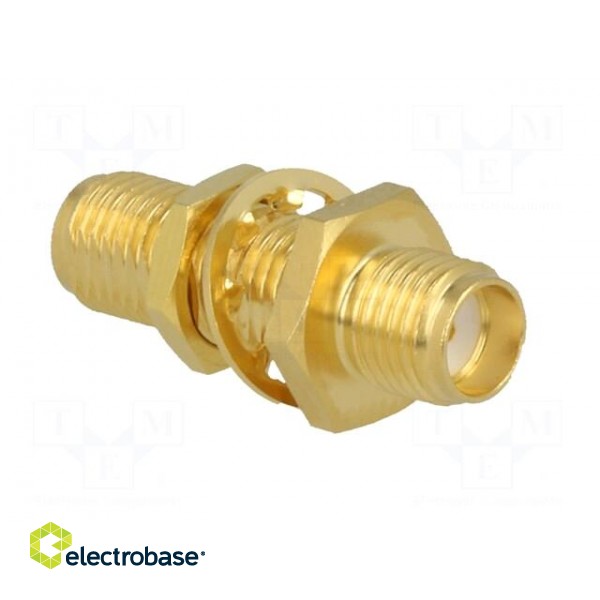 Coupler | SMA female,both sides | straight | 50Ω | PTFE | gold-plated image 8