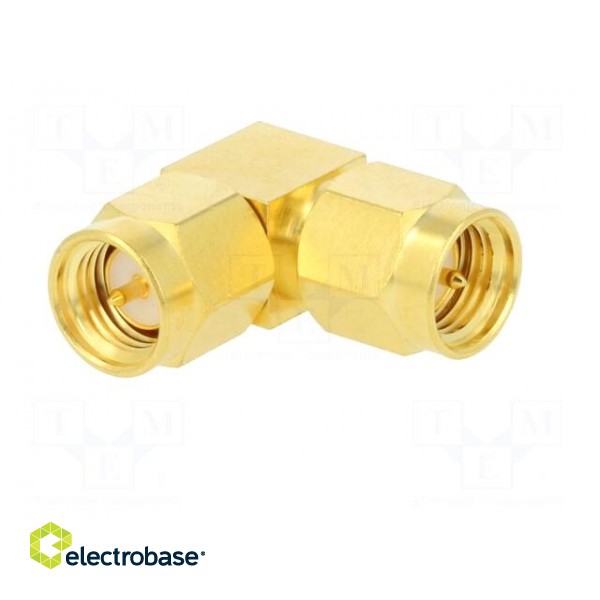 Coupler | SMA male,both sides | angled 90° | 50Ω | PTFE | gold-plated image 3