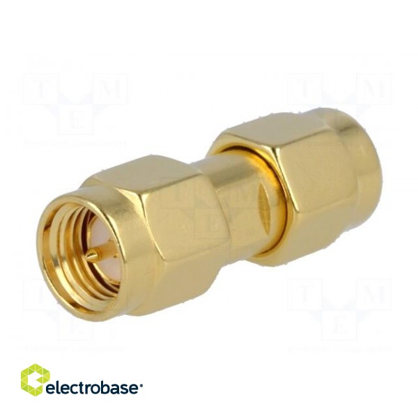 Coupler | SMA male,both sides | straight | 50Ω | teflon | gold-plated paveikslėlis 2