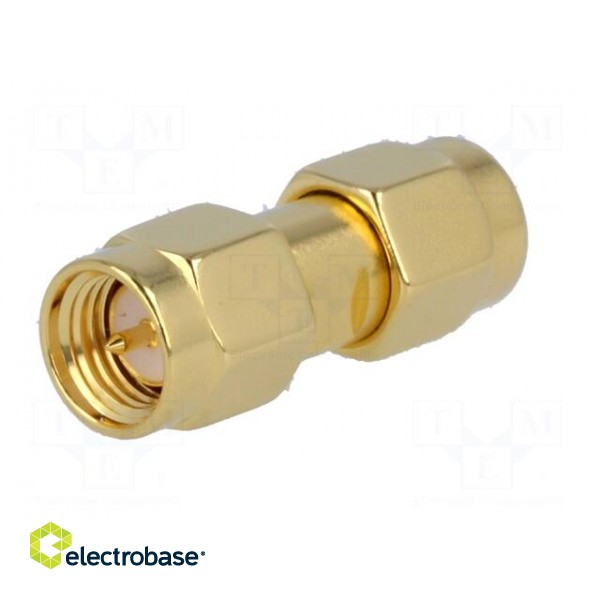 Coupler | SMA male,both sides | straight | 50Ω | teflon | gold-plated paveikslėlis 6