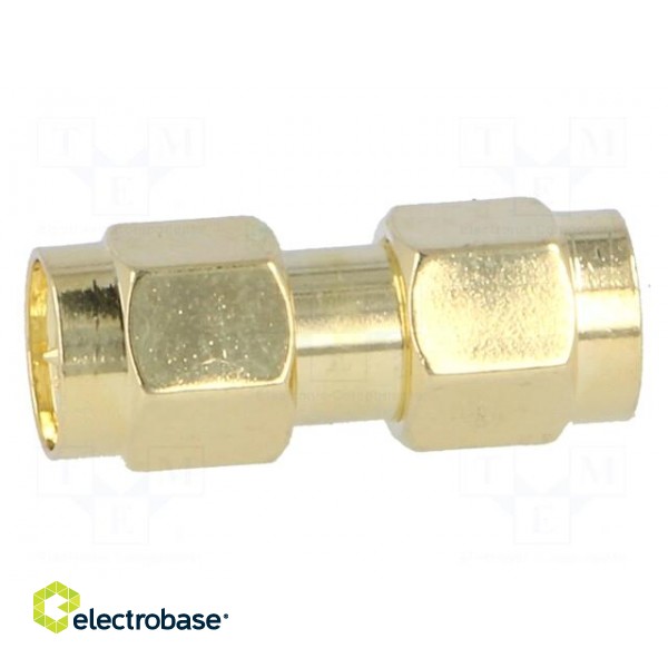 Coupler | SMA male,both sides | straight | gold-plated image 3