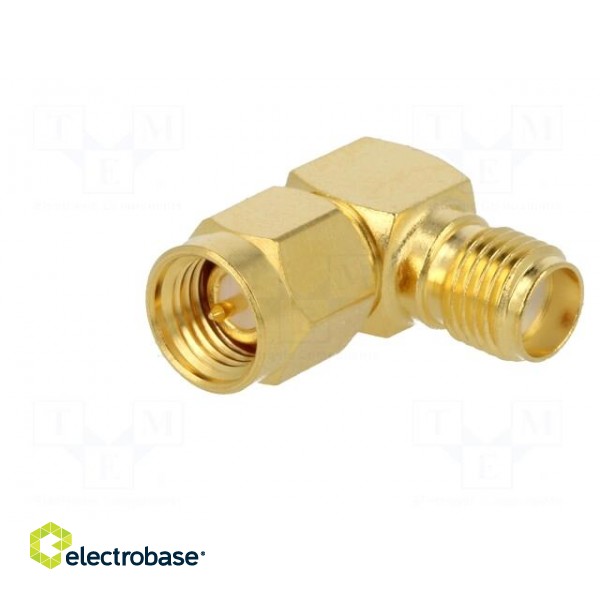 Coupler | SMA male,SMA female | angled 90° | 50Ω | teflon image 3