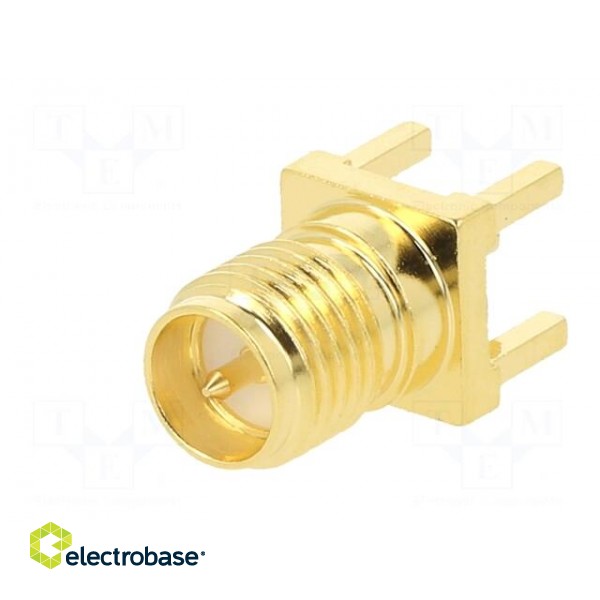 Plug | RP-SMA | male,reverse | straight | 50Ω | THT | for cable | PTFE image 3