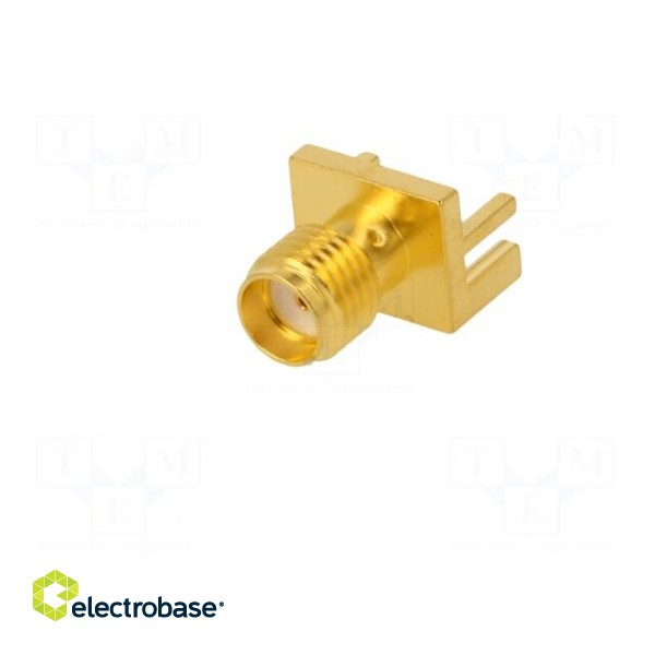 Plug | SMA | female | card edge | straight | 50Ω | SMT | for cable | PTFE image 3