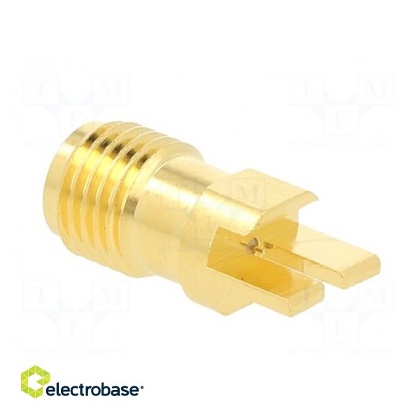 Plug | SMA | female | card edge | straight | 50Ω | SMT | for cable | PTFE image 5