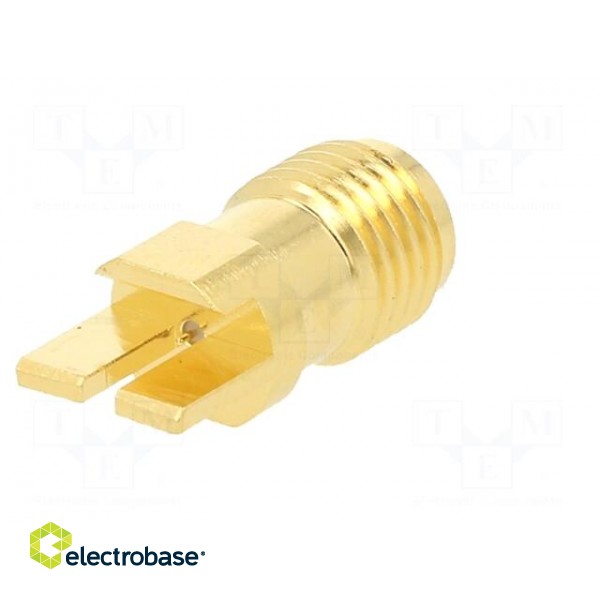 Plug | SMA | female | card edge | straight | 50Ω | SMT | for cable | PTFE image 7