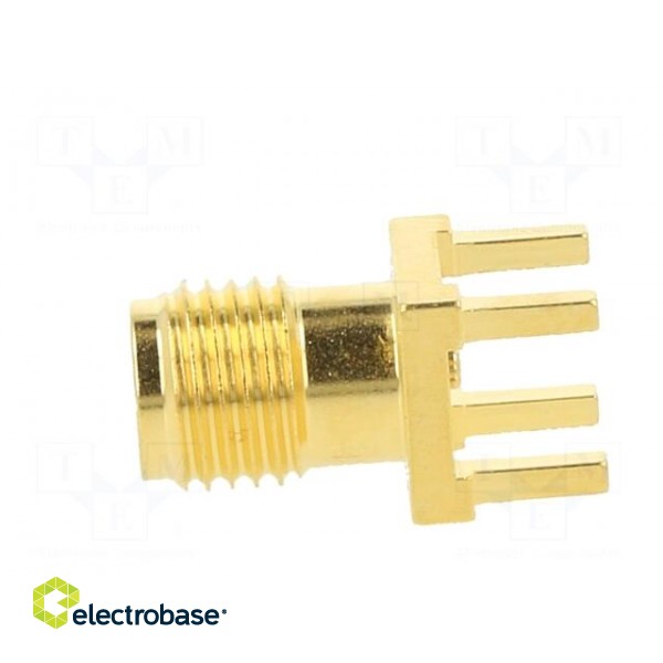Plug | SMA | female | straight | 50Ω | SMT | for cable | PTFE | gold-plated image 4