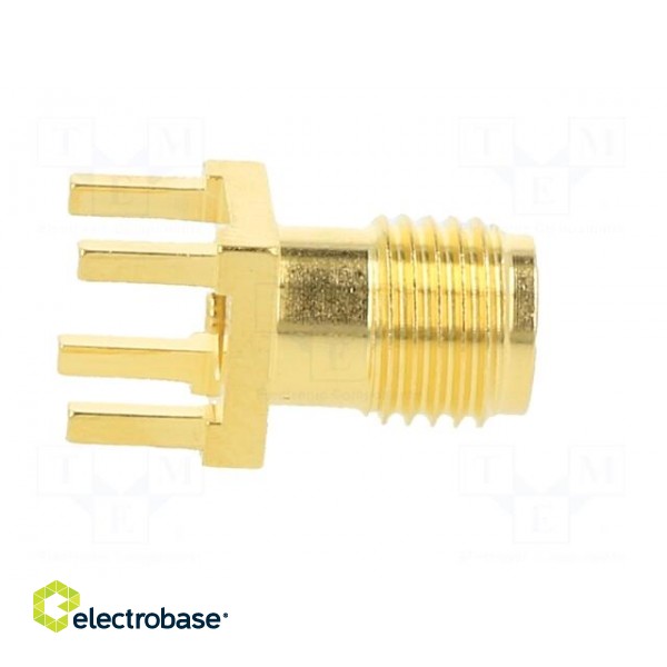 Plug | SMA | female | straight | 50Ω | SMT | for cable | PTFE | gold-plated image 8