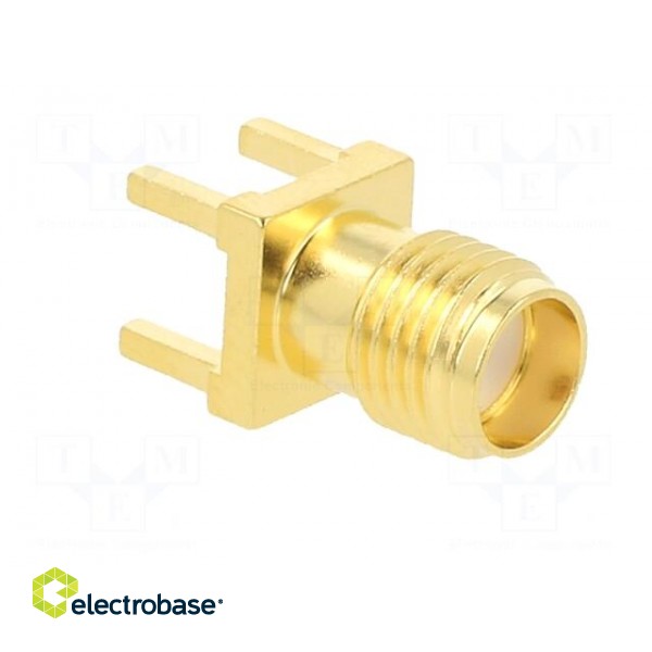 Plug | SMA | female | straight | 50Ω | SMT | for cable | PTFE | gold-plated image 9