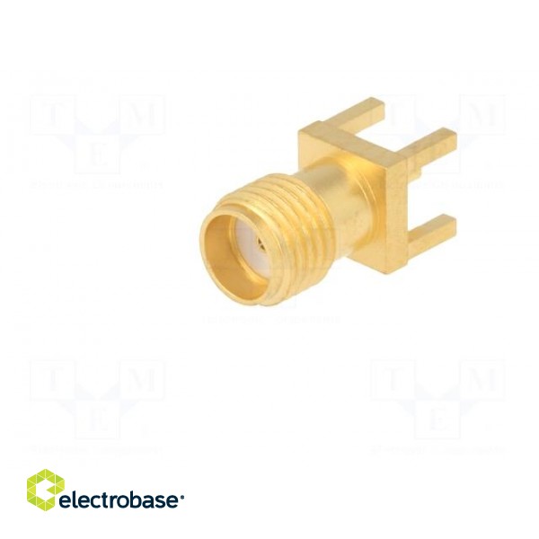 Plug | SMA | female | straight | 50Ω | THT | for cable | PTFE | gold-plated фото 3