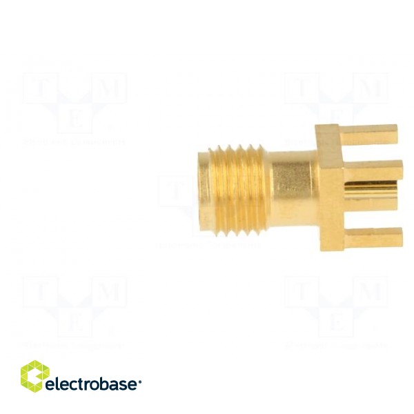 Plug | SMA | female | straight | 50Ω | THT | for cable | PTFE | gold-plated image 4