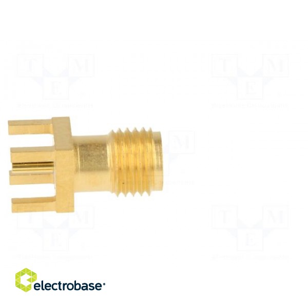 Plug | SMA | female | straight | 50Ω | THT | for cable | PTFE | gold-plated image 8