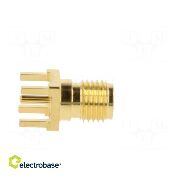 Plug | SMA | female | straight | 50Ω | THT | for cable | PTFE | gold-plated image 8