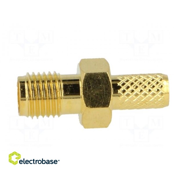 Plug | SMA | female | straight | RG58 | crimped | for cable фото 3