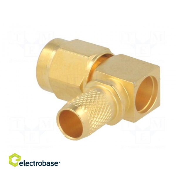 Plug | SMA | male | angled 90° | 50Ω | B7808A,CNT-240,H155,LMR240 | PTFE image 4