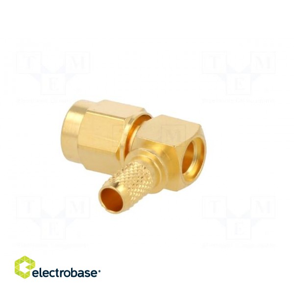 Plug | SMA | male | angled 90° | 50Ω | B9907,KX15,RG58C/U | for cable paveikslėlis 4