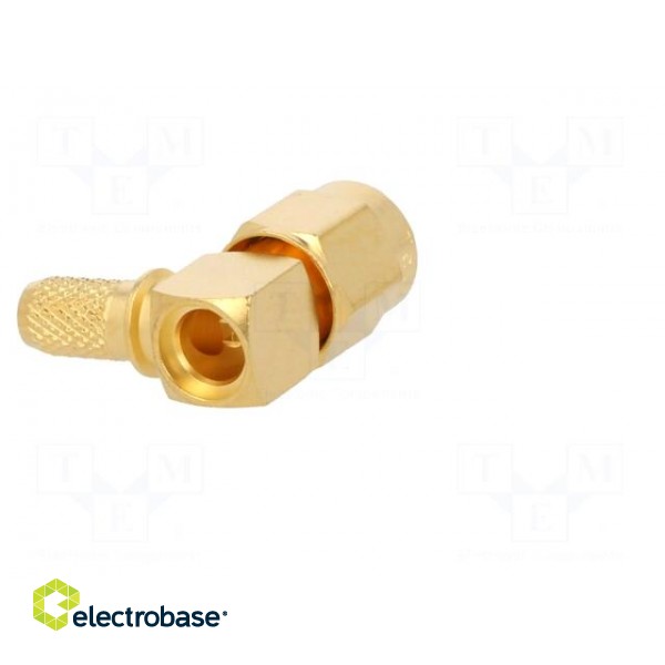 Plug | SMA | male | angled 90° | 50Ω | B9907,KX15,RG58C/U | for cable paveikslėlis 6
