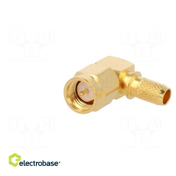 Plug | SMA | male | angled 90° | 50Ω | B9907,KX15,RG58C/U | for cable image 2