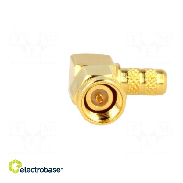 Plug | SMA | male | angled 90° | 50Ω | crimped | for cable | teflon image 9