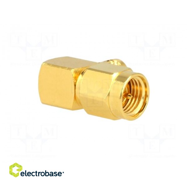 Plug | SMA | male | angled 90° | 50Ω | crimped | for cable | teflon paveikslėlis 8