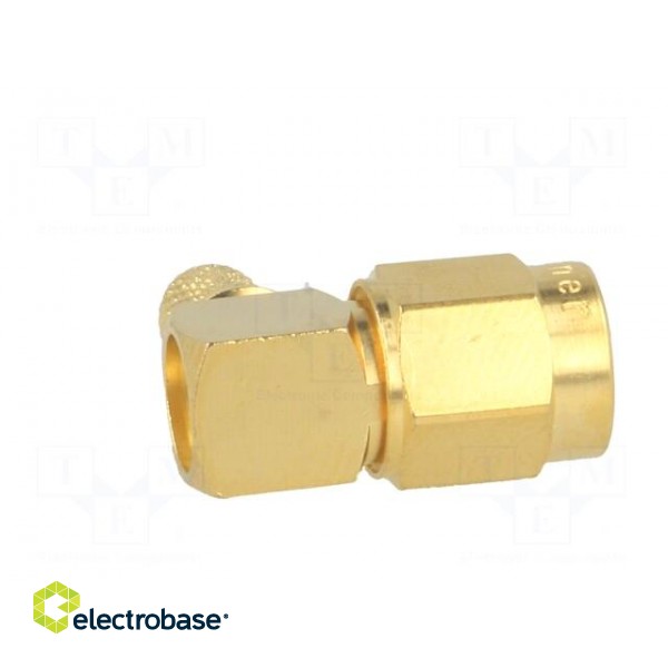 Plug | SMA | male | angled 90° | 50Ω | RG142,RG223,RG400 | for cable image 7