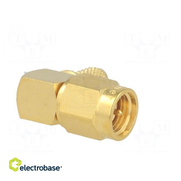 Plug | SMA | male | angled 90° | 50Ω | RG142,RG223,RG400 | for cable paveikslėlis 8
