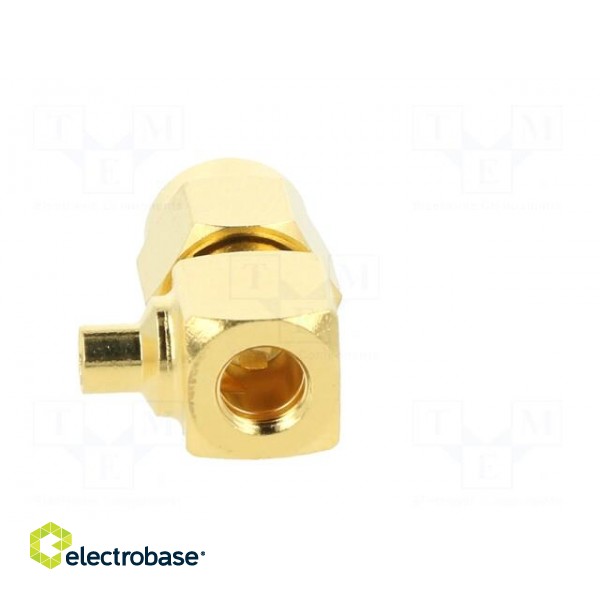 Plug | SMA | male | angled 90° | 50Ω | soldering | for cable | PTFE фото 5