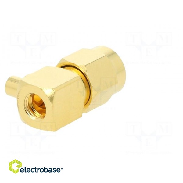 Plug | SMA | male | angled 90° | 50Ω | soldering | for cable | PTFE image 6