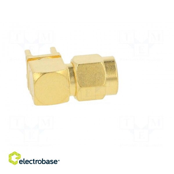 Plug | SMA | male | angled 90° | 50Ω | THT | for cable | PTFE | gold-plated фото 8