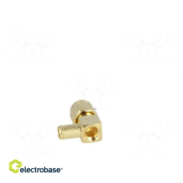Plug | SMA | male | angled 90° | RG58 | crimped | for cable | gold-plated paveikslėlis 5